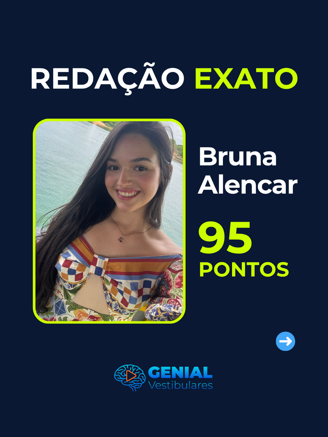 Bruna Alencar — 95 pontos na redação do EXATO
