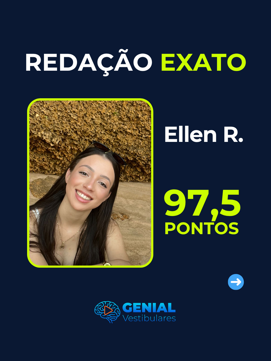 Ellen R. — 97,5 pontos na redação do EXATO